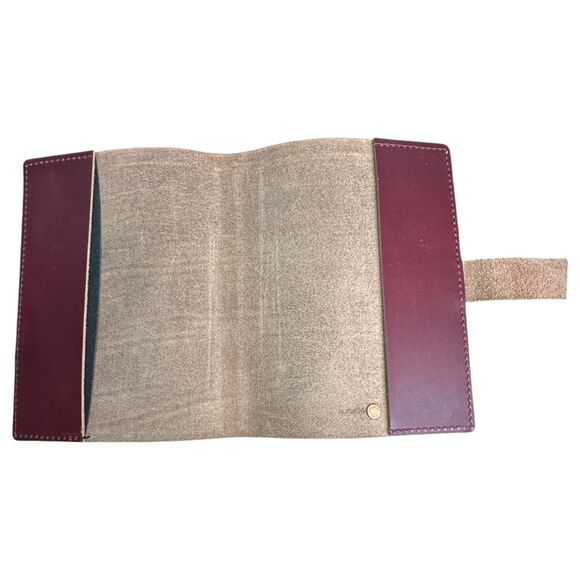 Rustico Leather Flap Writing Journal Portfolio Notebook Cover Burgundy NEW - Picture 4 of 4